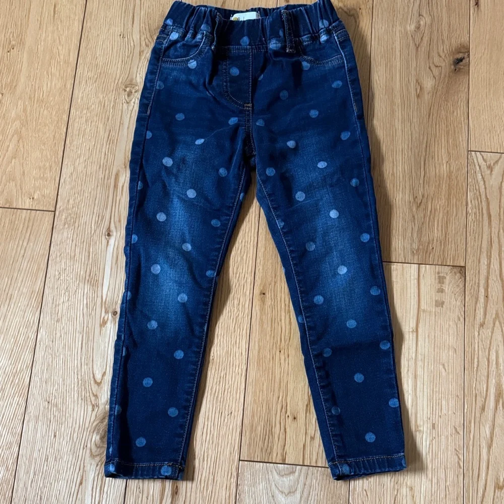 Mini Boden Polka Dot Jeans Sz 4Y - Picture 1 of 3